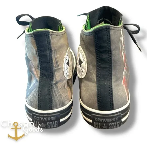 Converse x DC Comics Joker & Harley Quinn Art All Star High Tops Men 5 Women 7 - Picture 6 of 9
